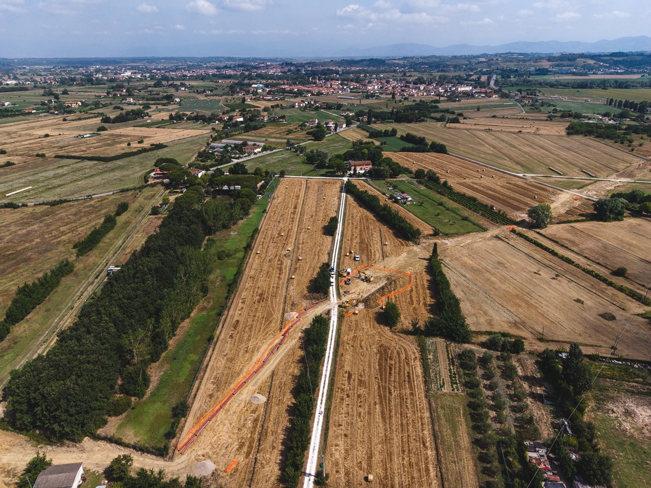 Al via i lavori per la nuova condotta fognaria Pagnana - Cuoidepur. Posati nel territorio di San Miniato i primi 1800 metri.