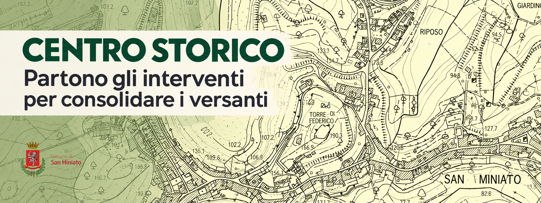 Centro storico, partono gli interventi per consolidare i versanti